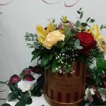 kartonske poklon kutije za cveće - PRUGE bordo - Slika 3